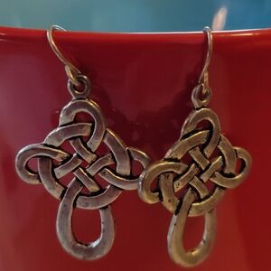Celtic Knot Cross Earrings
